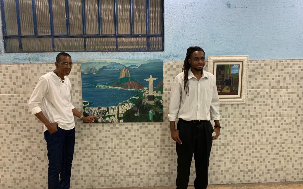 Aluno do curso de Pintura em Tela, oferecido gratuitamente em Mesquita, foi premiado em um concurso de arte
