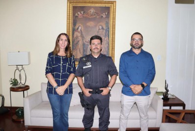 Novo comandante da Polícia Militar trata de parceria na segurança pública com prefeita