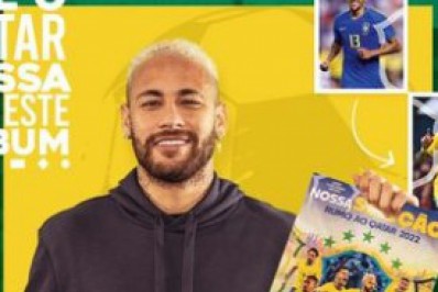 Com Neymar de garoto-propaganda, empresa lança álbum de figurinhas da Seleção Brasileira 'Rumo ao Catar'