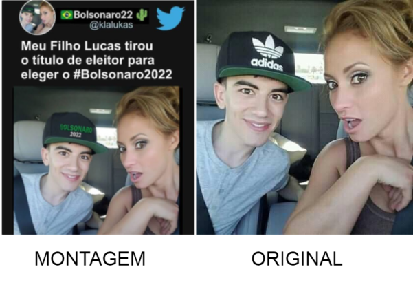 Imagem da esquerda foi editada para sugerir apoio a Bolsonaro. A imagem da direita foi encontrada pelo Comprova em diversas publicações feitas nos últimos 4 anos - Reprodução