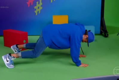 Após pedido de Anitta, Marcos Mion dança 'Envolver' no 'Caldeirão'