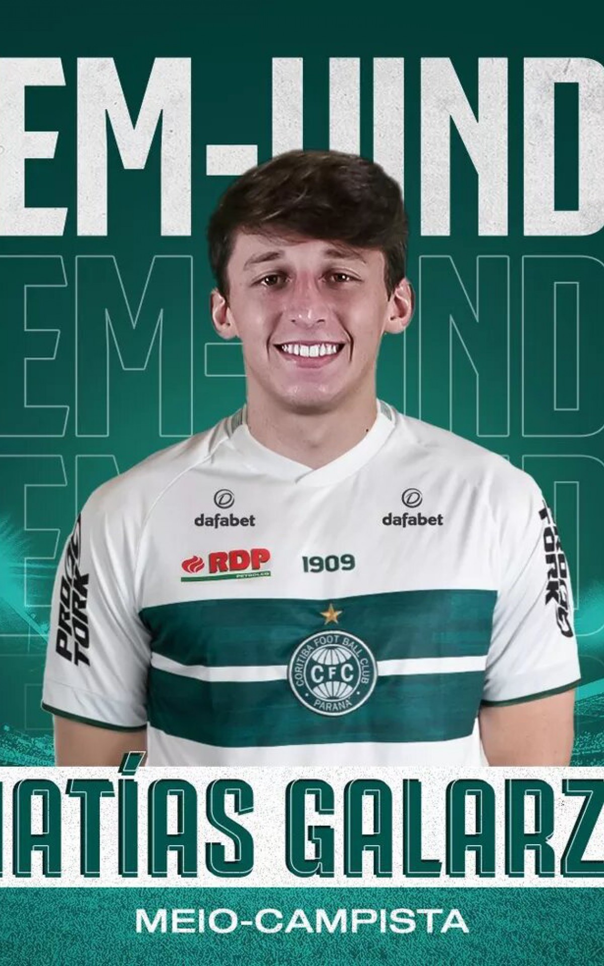 Mat&iacute;as Galarza &eacute; o novo refor&ccedil;o do Coritiba