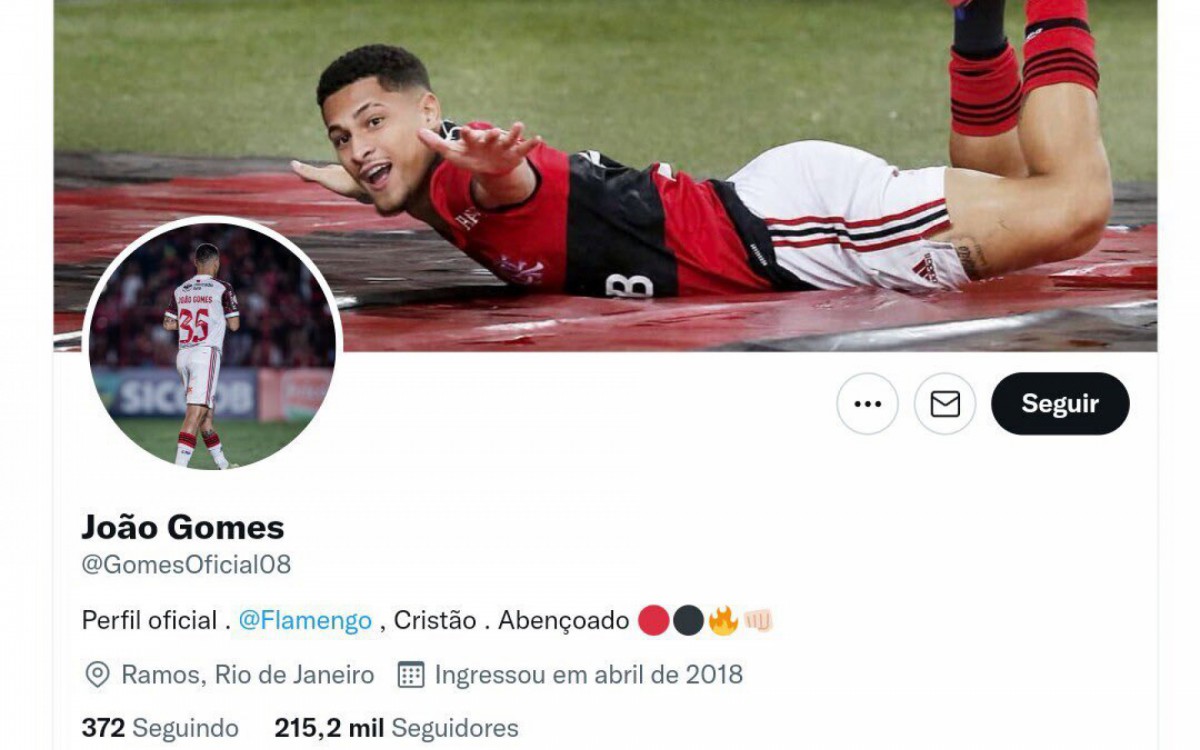 Jo&atilde;o Gomes, do Flamengo, curtiu uma publica&ccedil;&atilde;o do Fluminense ap&oacute;s a elimina&ccedil;&atilde;o na Libertadores
