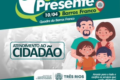 Projeto Social Presente acontece no próximo domingo em Três Rios