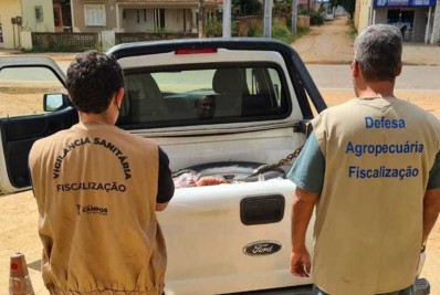 Fiscalização Sanitária apreende carne bovina de abate clandestino e derivados impróprios ao consumo humano