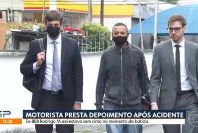 Motorista que conduzia Rodrigo Mussi presta depoimento na delegacia