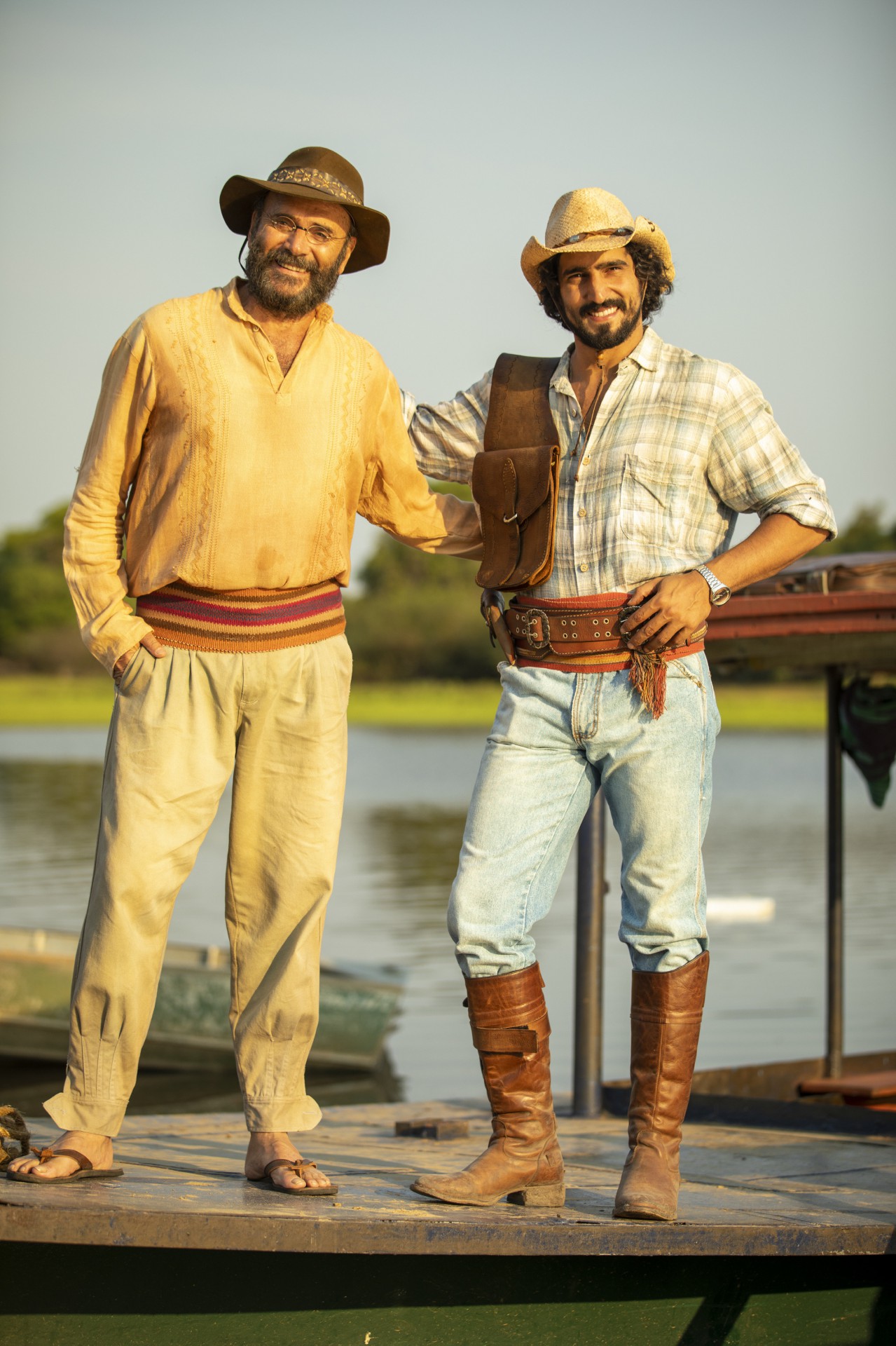 Almir Sater convidou Renato Góes para passar uns dias em sua casa no Pantanal - TV Globo / Divulgação