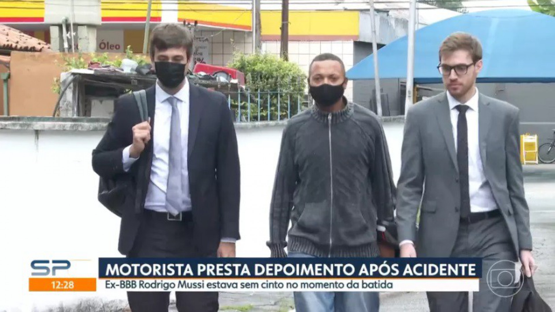 Kaique Reis, motorista de aplicativo que conduzia Rodrigo Mussi, presta depoimento na 51ª DP (Butantã), em São Paulo - Reprodução