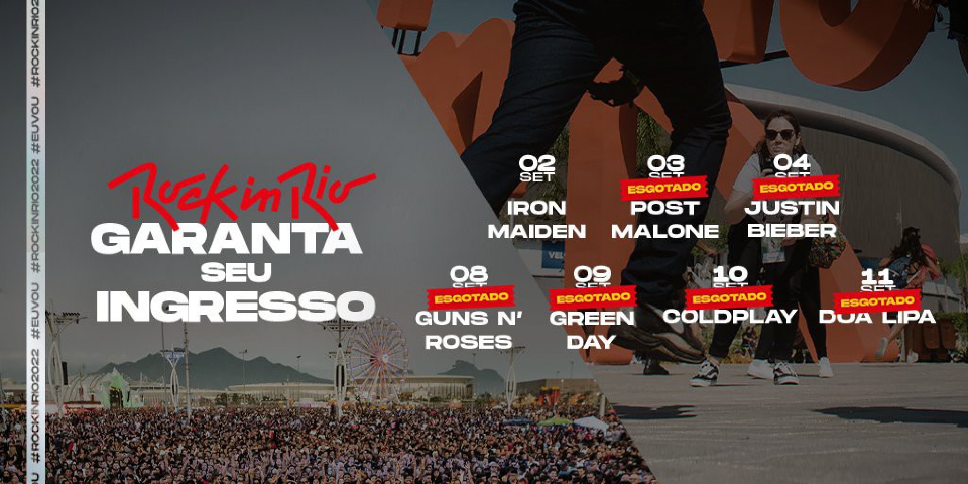 Ingressos para seis dias do festival, que acontece em setembro, já estão esgotados - Divulgação