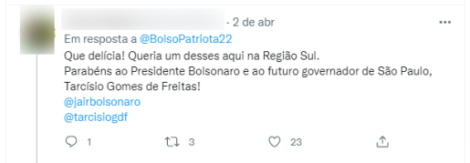 Imagens capturadas em 4 de abril de 2022