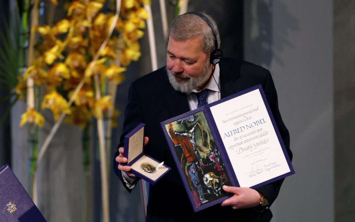 Jornalista russo ganhador do Nobel da Paz, Dmitri Muratov 