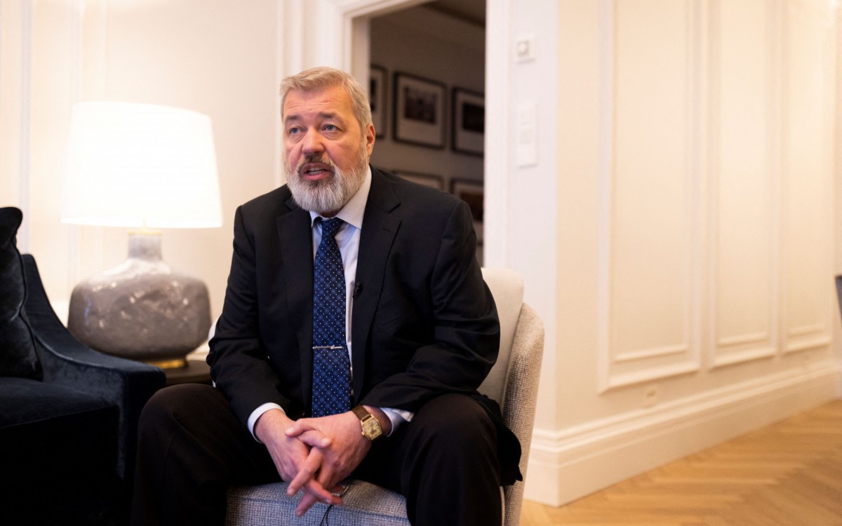 Jornalista russo ganhador do Nobel da Paz, Dmitri Muratov 