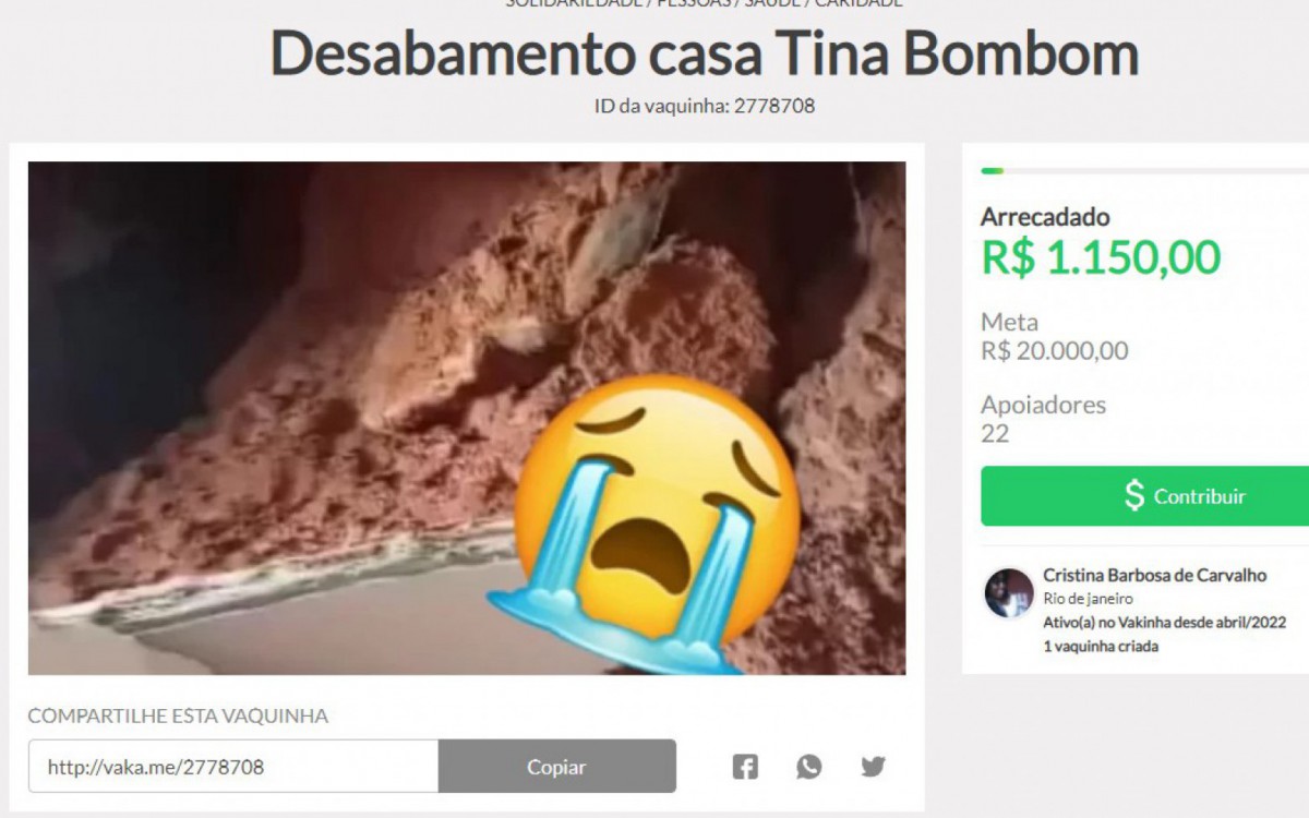 Vaquinha ir&aacute; ajudar dan&ccedil;arina na compra de material de constru&ccedil;&atilde;o para novo im&oacute;vel 