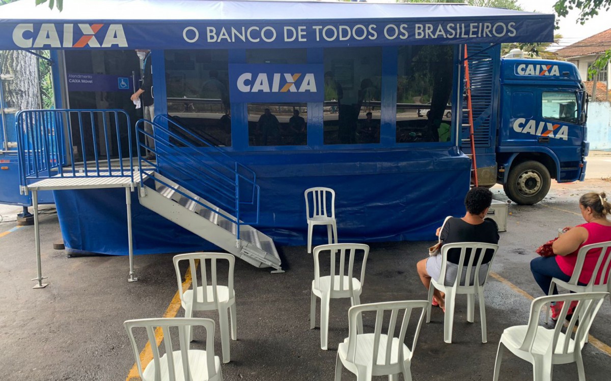 Caminhão da Caixa passou a reforçar o atendimento à população do município de Angra dos Reis - Divulgação/Caixa
