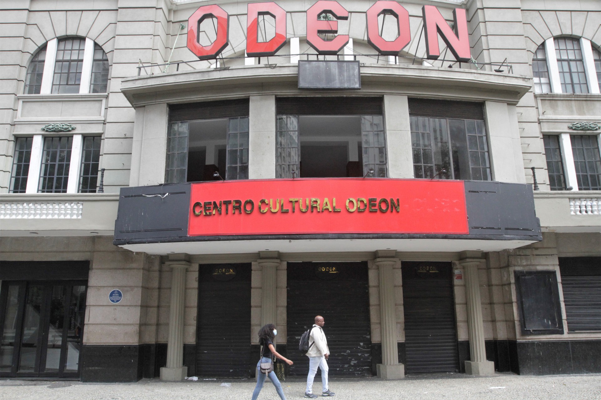 Fachada do Cine Odeon, na Cinelândia, Centro do Rio, nesta quinta feira (7) - Marcos Porto/Agencia O Dia