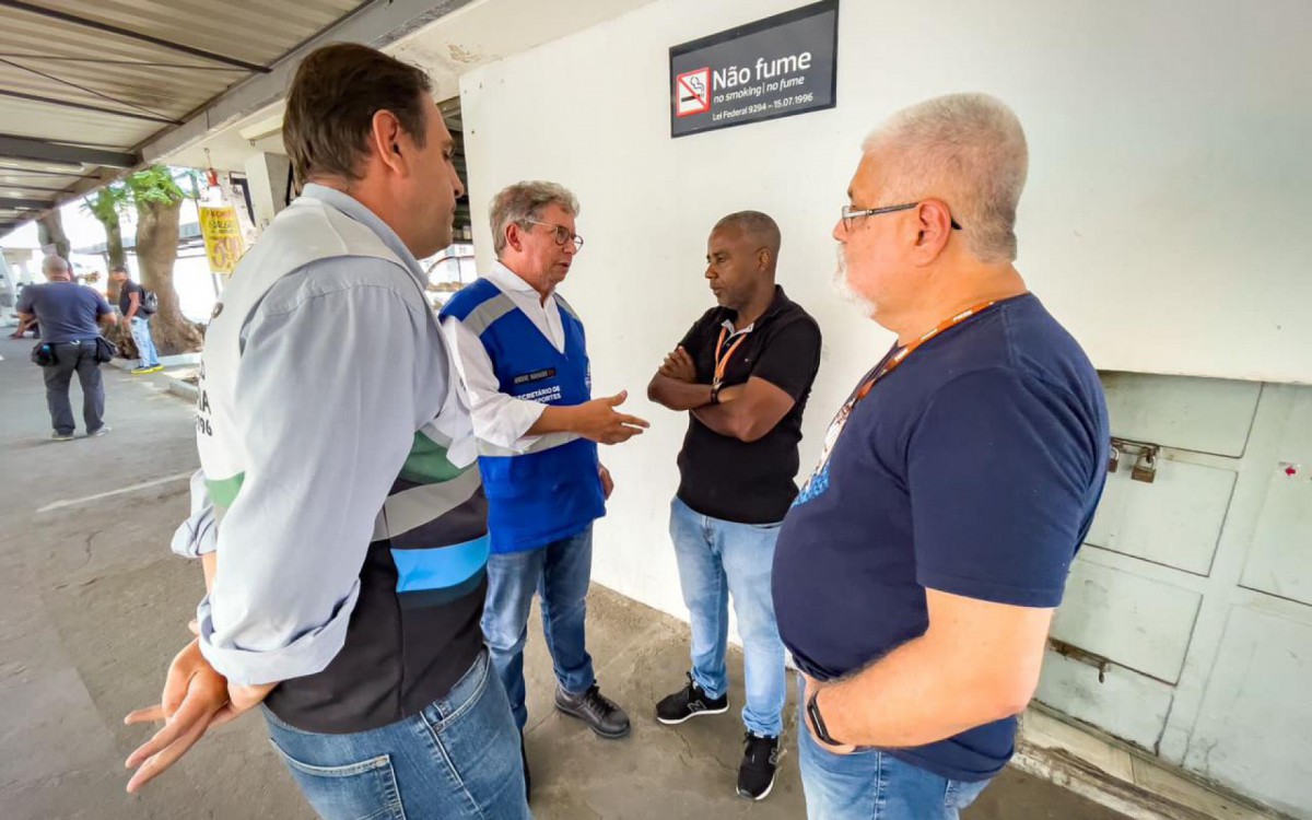 O secret&aacute;rio de Estado de Transportes, Andr&eacute; Nahass, conversou com o secret&aacute;rio municipal de Mobilidade Urbana, Marcelo Machado