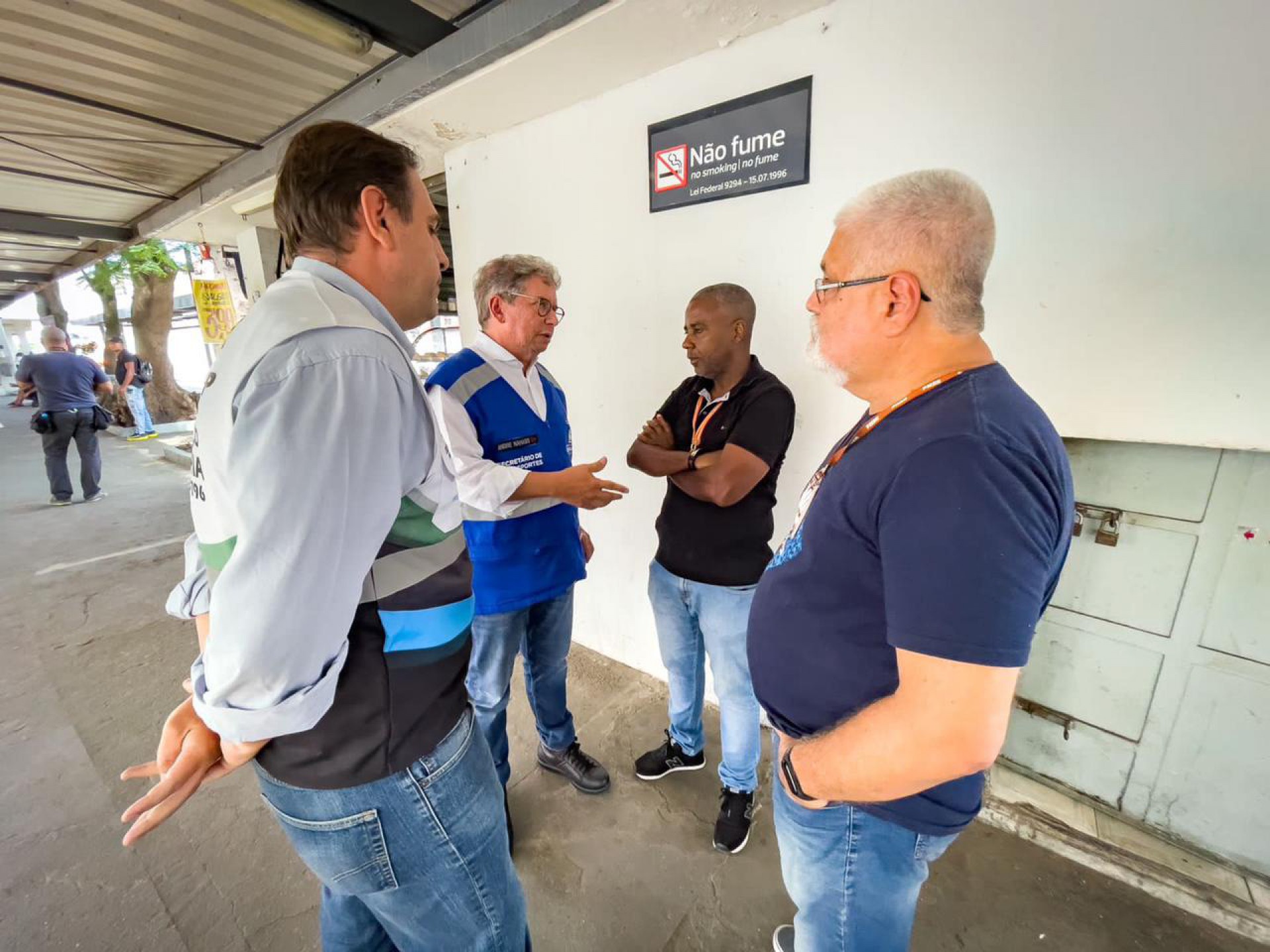 O secret&aacute;rio de Estado de Transportes, Andr&eacute; Nahass, conversou com o secret&aacute;rio municipal de Mobilidade Urbana, Marcelo Machado - Matheus Breda / PMBR