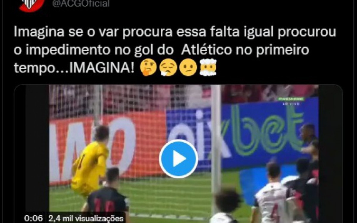Atlético-GO ironiza gol do Flamengo no Brasileirão