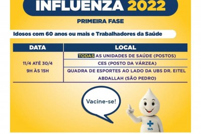 Idosos acima de 60 anos podem se imunizar contra a Influenza a partir da segunda-feira (11)