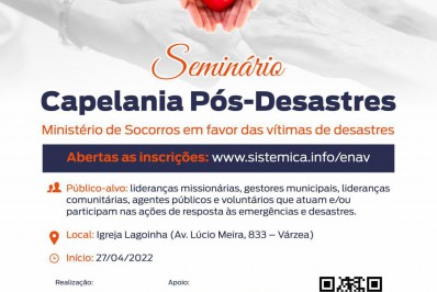 Abertas as inscrições para o seminário ‘Capelania Pós-Desastres’ em Teresópolis