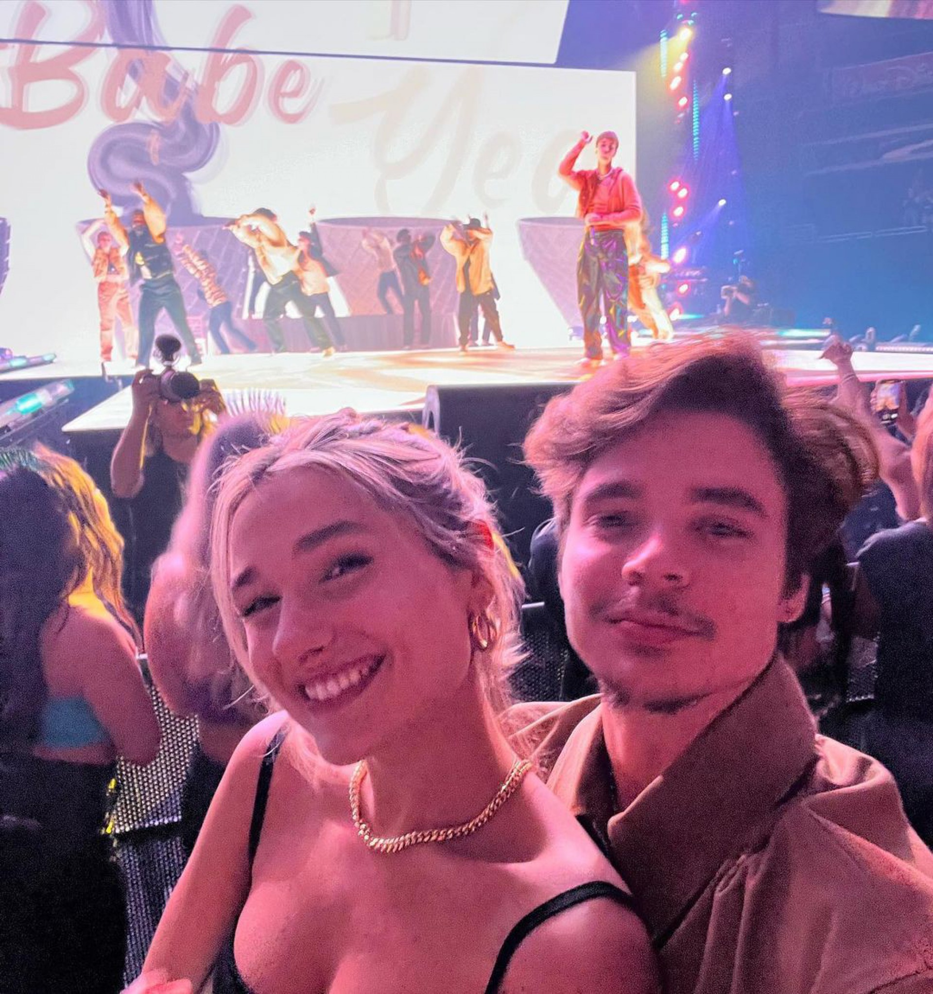 Sasha Meneghel e João Figueiredo assistem show de Justin Bieber em Orlando, nos EUA - Reprodução/Instagram