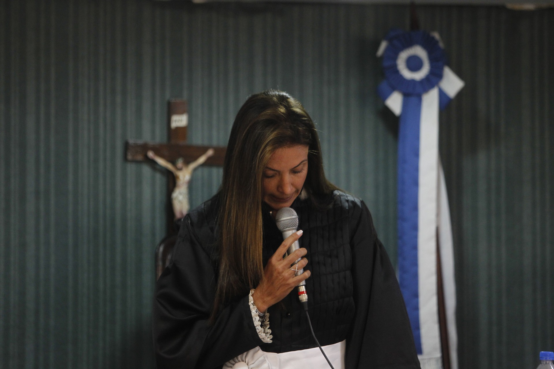 &Agrave;s 9h de quarta-feira (12) a ju&iacute;za Nearis dos Santos de Carvalho Arce encerrou a sess&atilde;o ap&oacute;s a leitura da senten&ccedil;a
 - Reginaldo Pimenta / Agencia O Dia