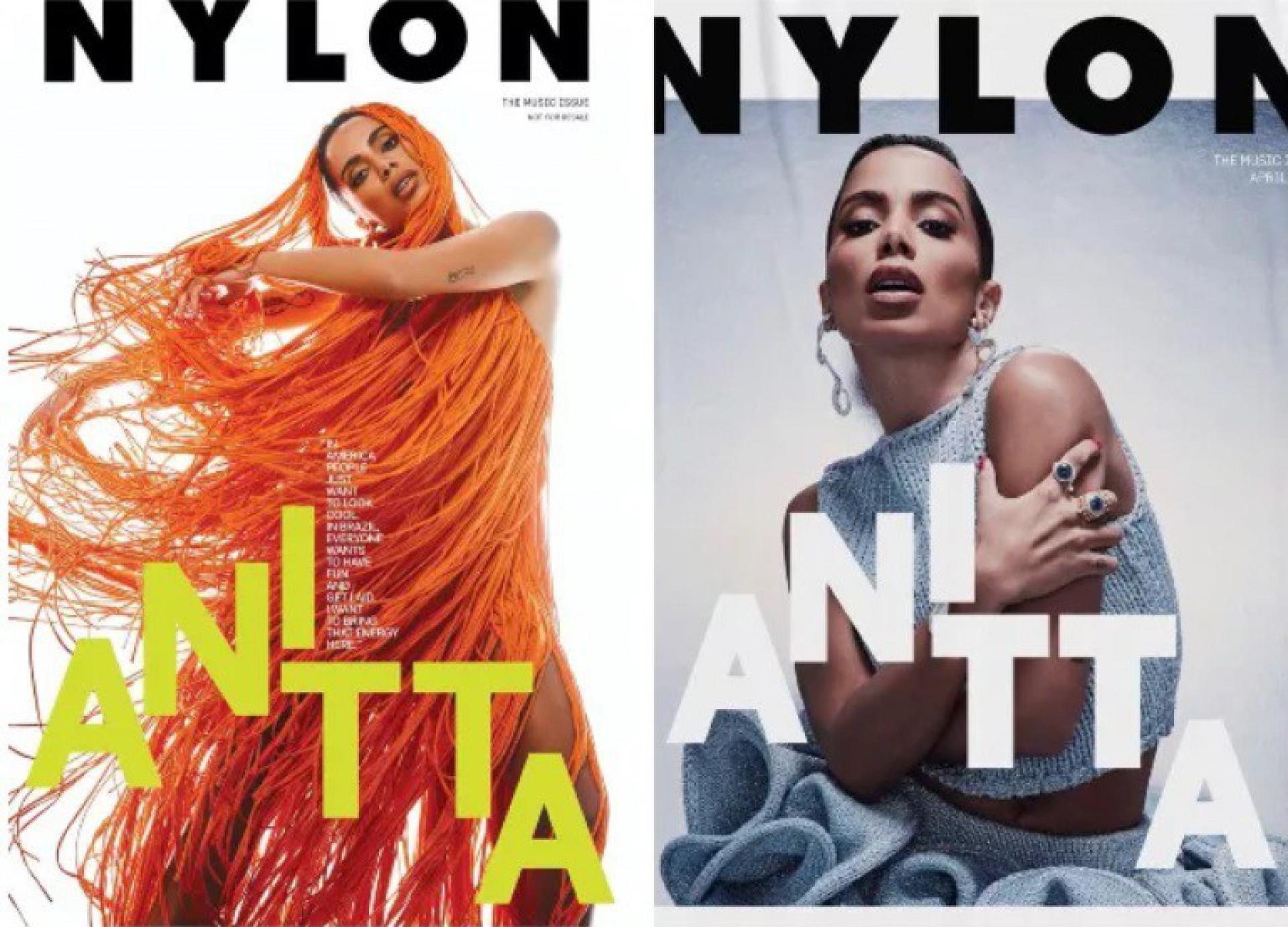 Revista americana modifica capa após manchete polêmica de Anitta - Reprodução/ Nylon