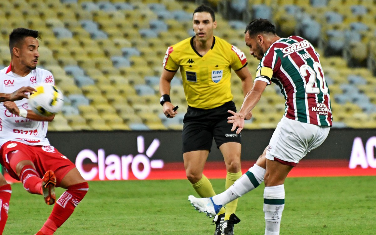 Fluminense x Vila Nova 19/04/2022
Rio de Janeiro, RJ - Brasil - 19/04/2022 - Maracan&atilde; - Germ&aacute;n Cano

Copa do Brasil. 3&ordf; Fase. Jogo 1 Fluminense x Vila Nova.

MAILSON SANTANA/FOTO FLUMINENSE FC