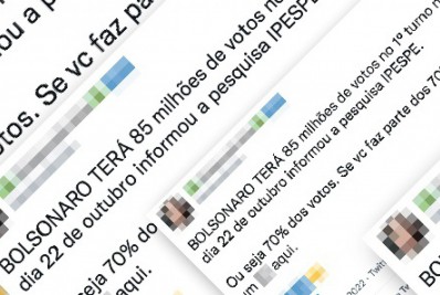 Nenhuma pesquisa eleitoral aponta 70% de votos para Bolsonaro
