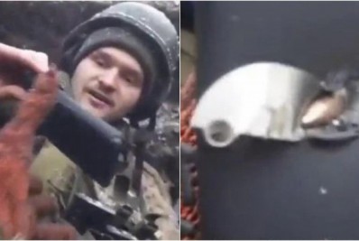 Soldado ucraniano escapa da morte após bala atingir celular