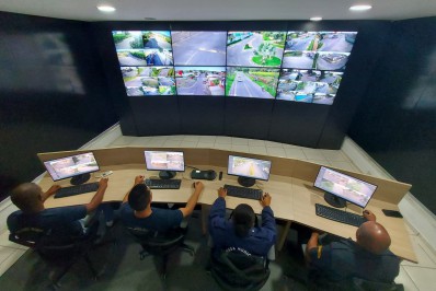 Guardas municipais são treinados para operar câmeras de monitoramento