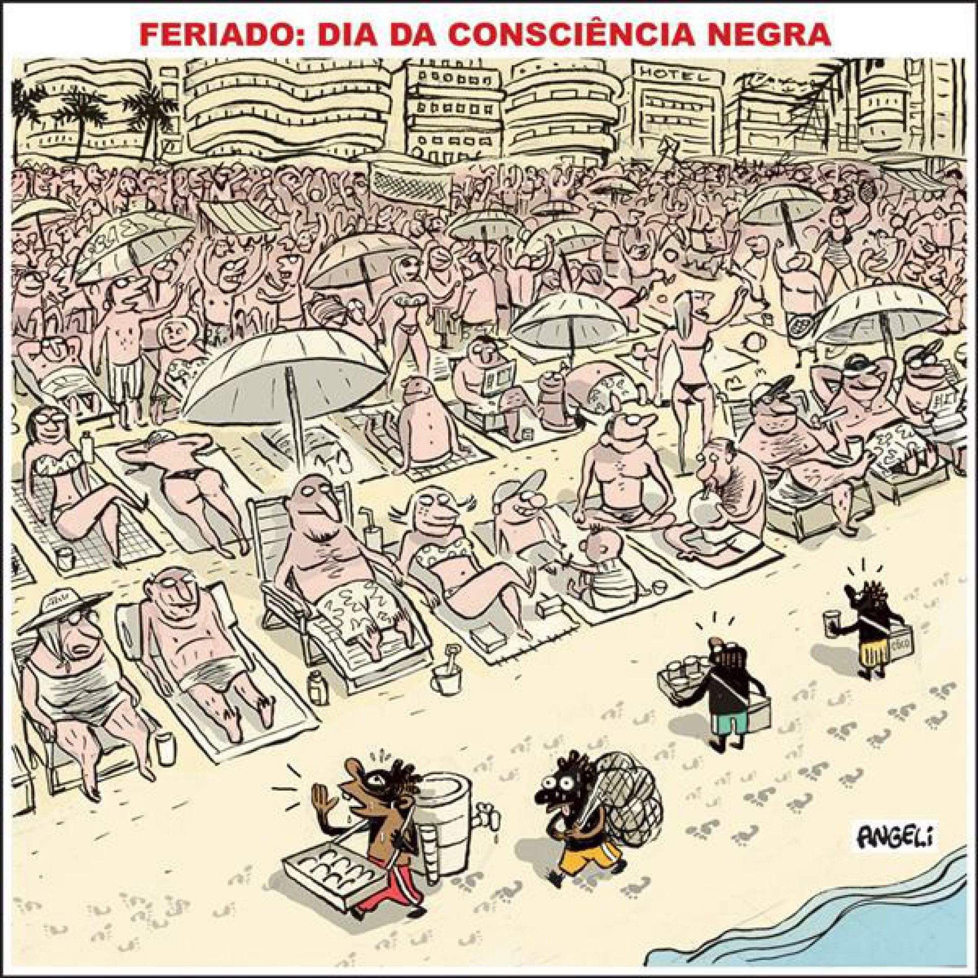 Charge feita por Angeli para Folha de São Paulo - Reprodução / Twitter