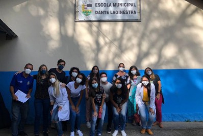 Crianças de Riograndina participam de ação sobre higiene bucal