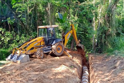 Extensão da rede de águas pluviais em Amparo