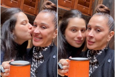 Claudia Raia utiliza o transporte público de Nova York com a filha