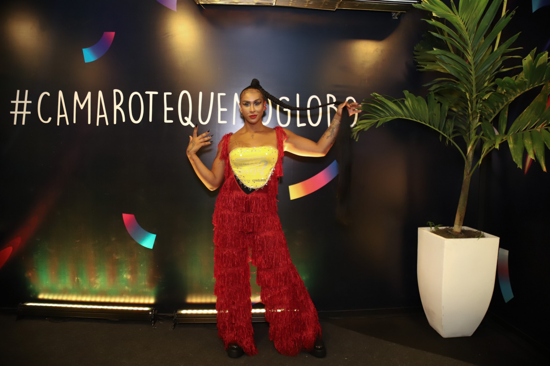 Linn da Quebrada no primeiro dia de desfile das escolas de samba na Sapucaí - Beatriz Damy / Ag. News