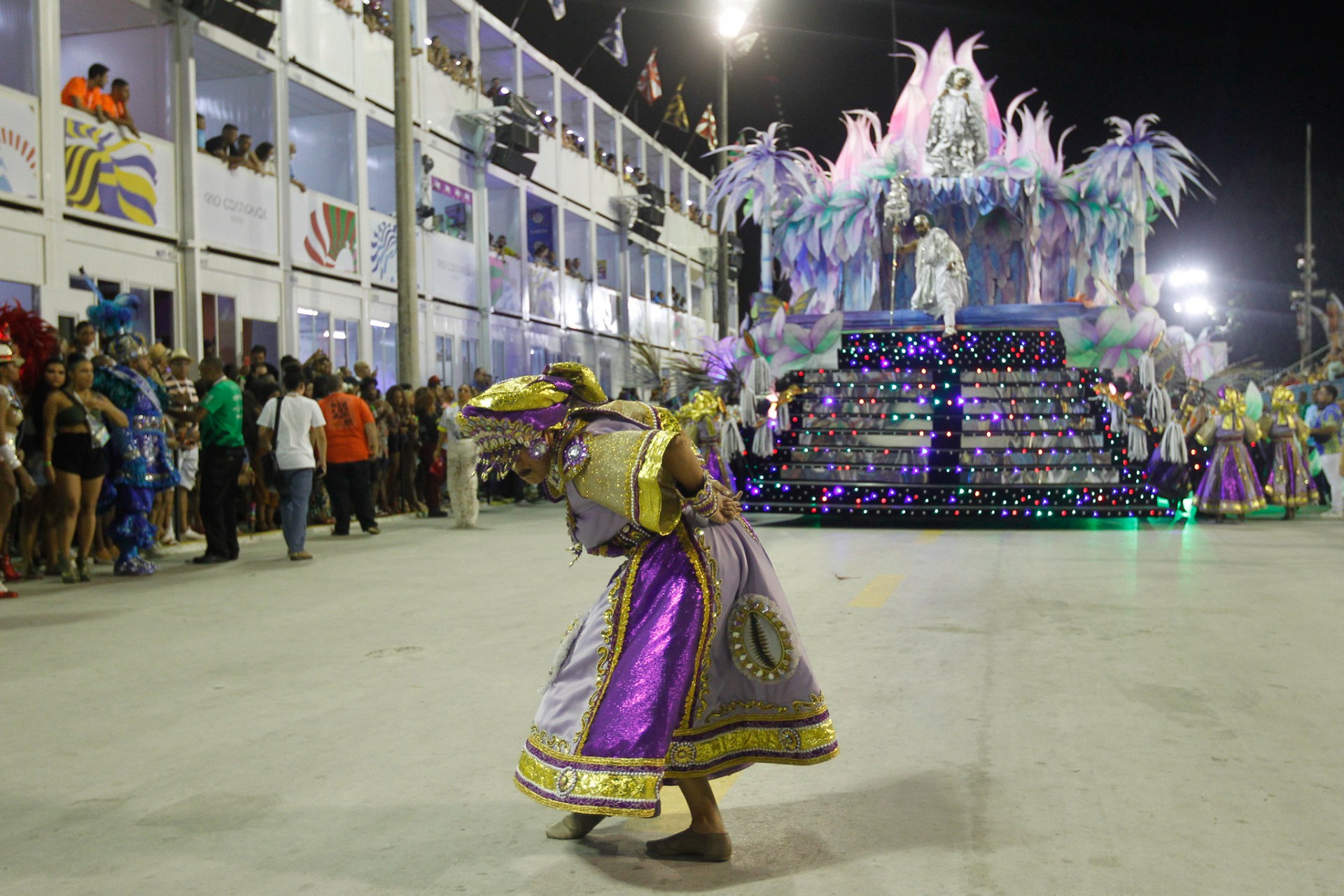 Tuiuti foi a primeira escola a desfilar no segundo dia de desfiles no Especial -  Reginaldo Pimenta/Agencia O Dia