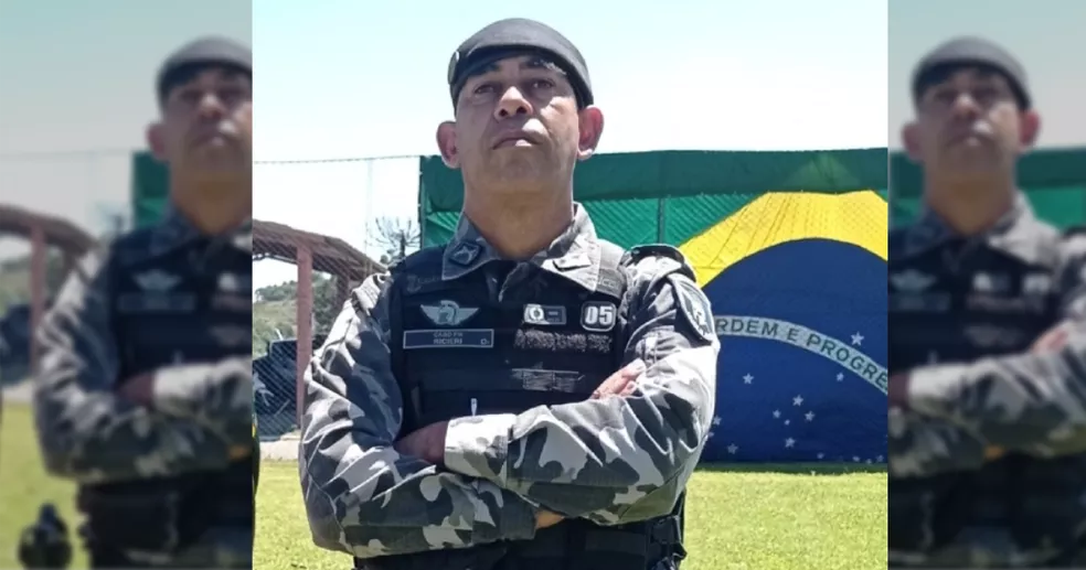 Ricieri Chagas trabalhava há 26 anos como policial militar. PM teve morte cerebral confirmada nesta sexta-feira (23) - Reprodução