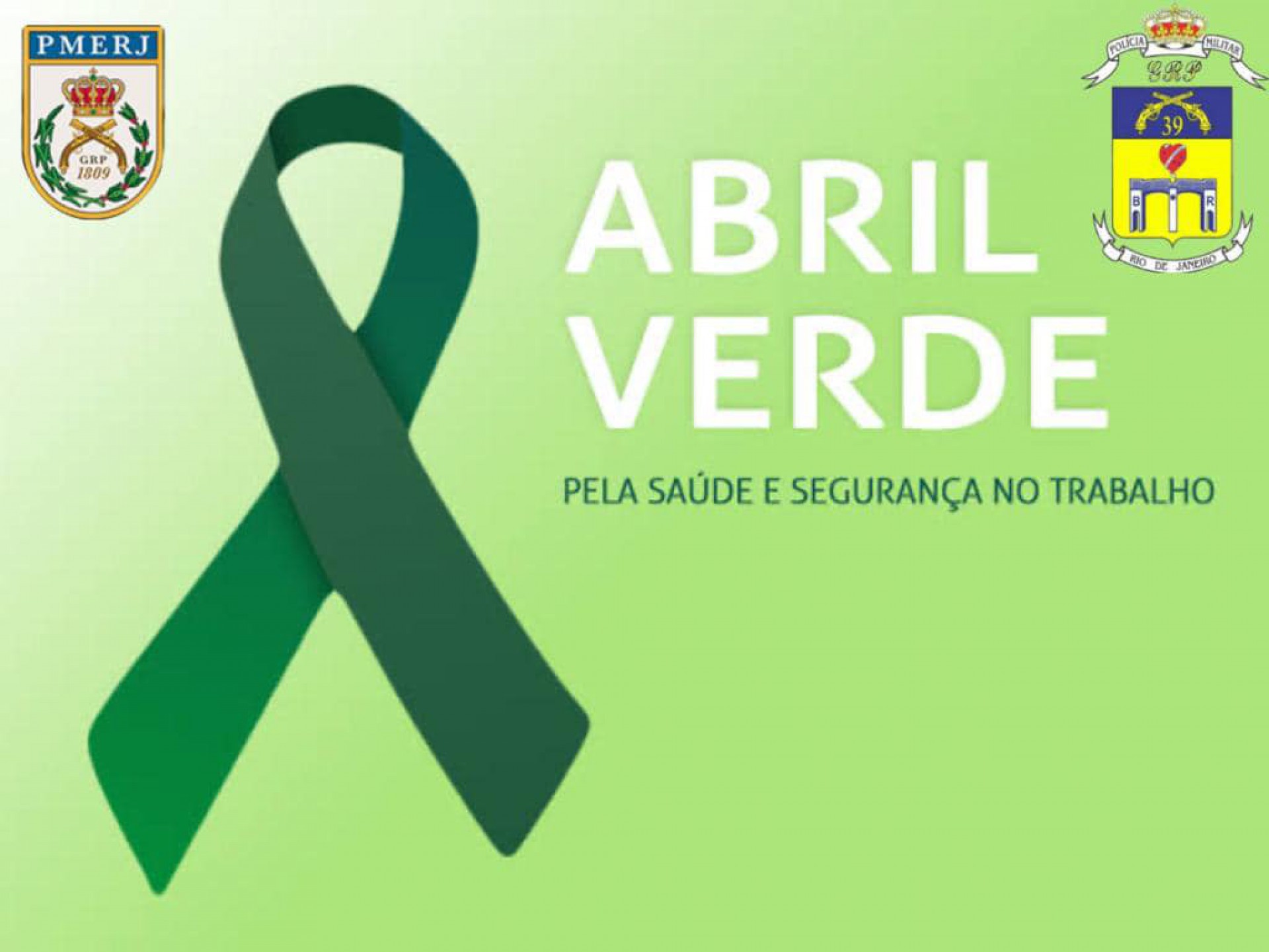 O mês de abril é marcado pelo Movimento Abril Verde, instituído para a conscientização sobre a segurança e saúde no trabalho - Divulgação / 39º BPM
