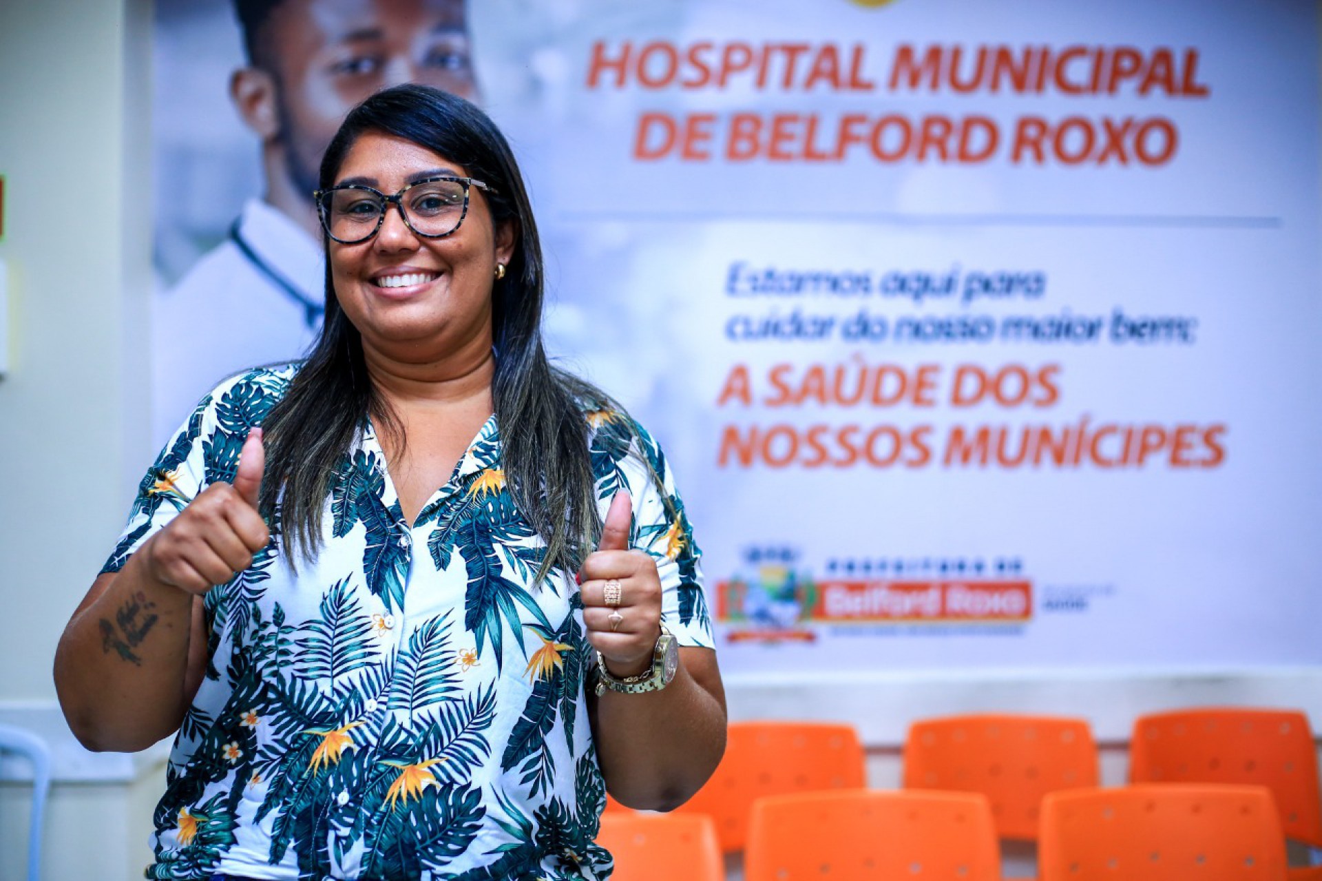 Camila Andrade passou mal ao sair de casa com dor no peito e dormência na mão. Ela foi atendida no hospital municipal - Rafael Barreto / PMBR