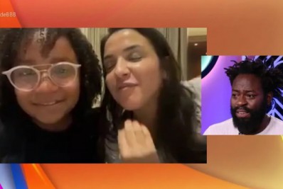 Douglas Silva se emociona ao ver as filhas após a final do 'BBB 22'