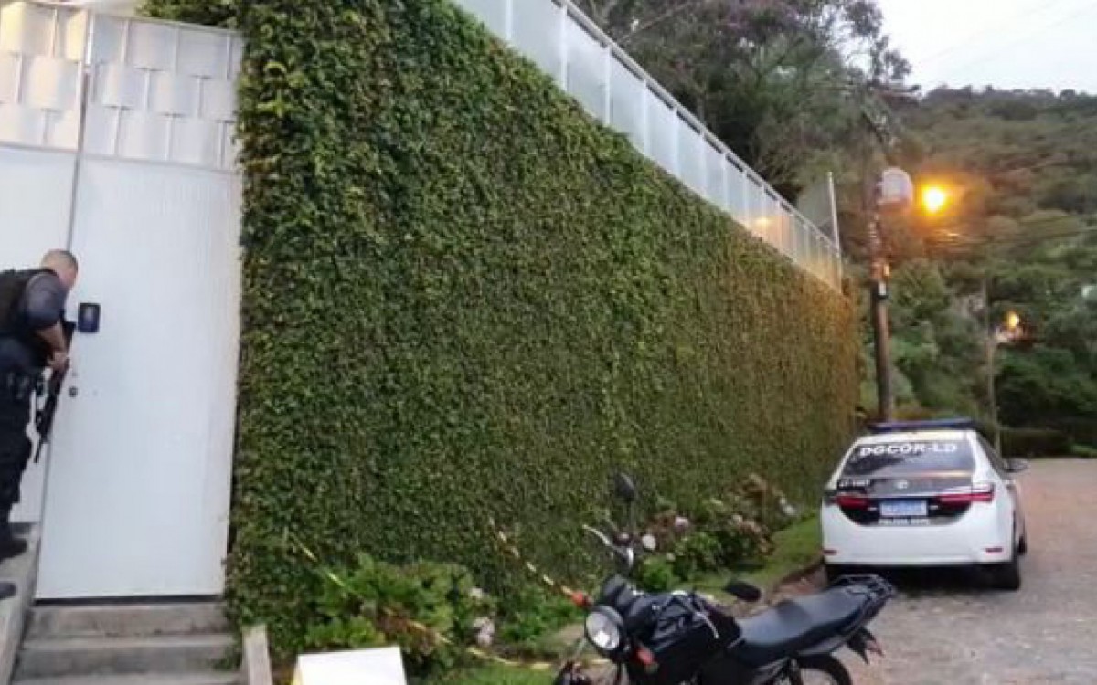 Endereço em Nova Friburgo, na Região Serrana do Rio, alvo da operação contra a milícia da Muzema, na Zona Oeste