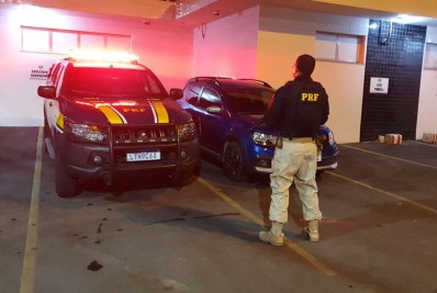 PRF recupera carro com registro de furto na BR-101, próximo à barreira fiscal do estado