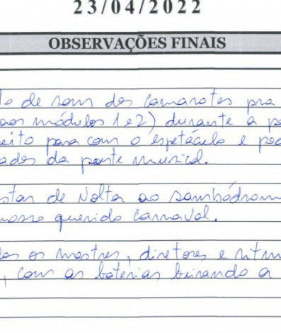 Jurado cita vazamento de som de camarotes da Sapucaí - Divulgação / Liesa