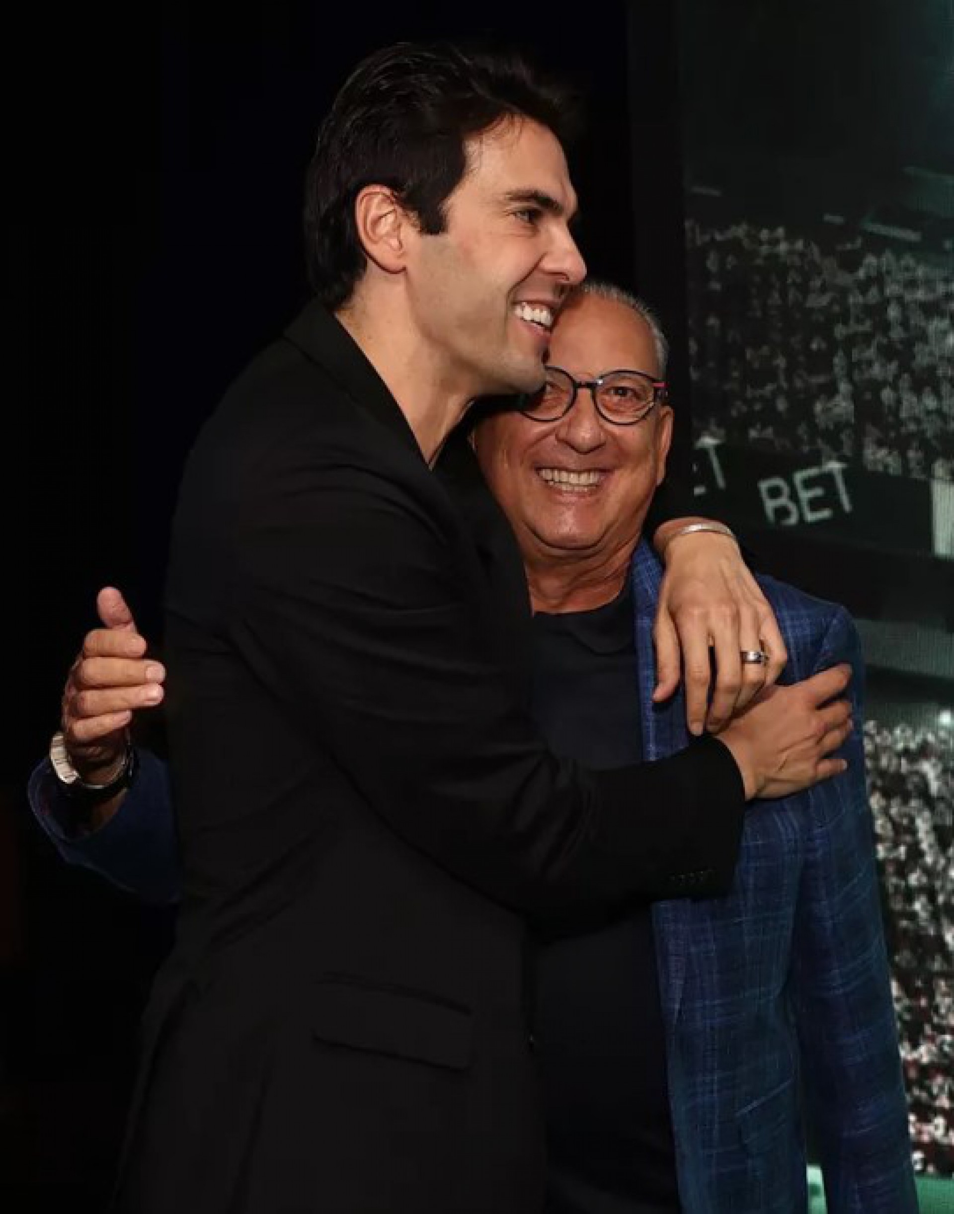 Kaká e Galvão Bueno - Manuela Scarpa/Brazil News