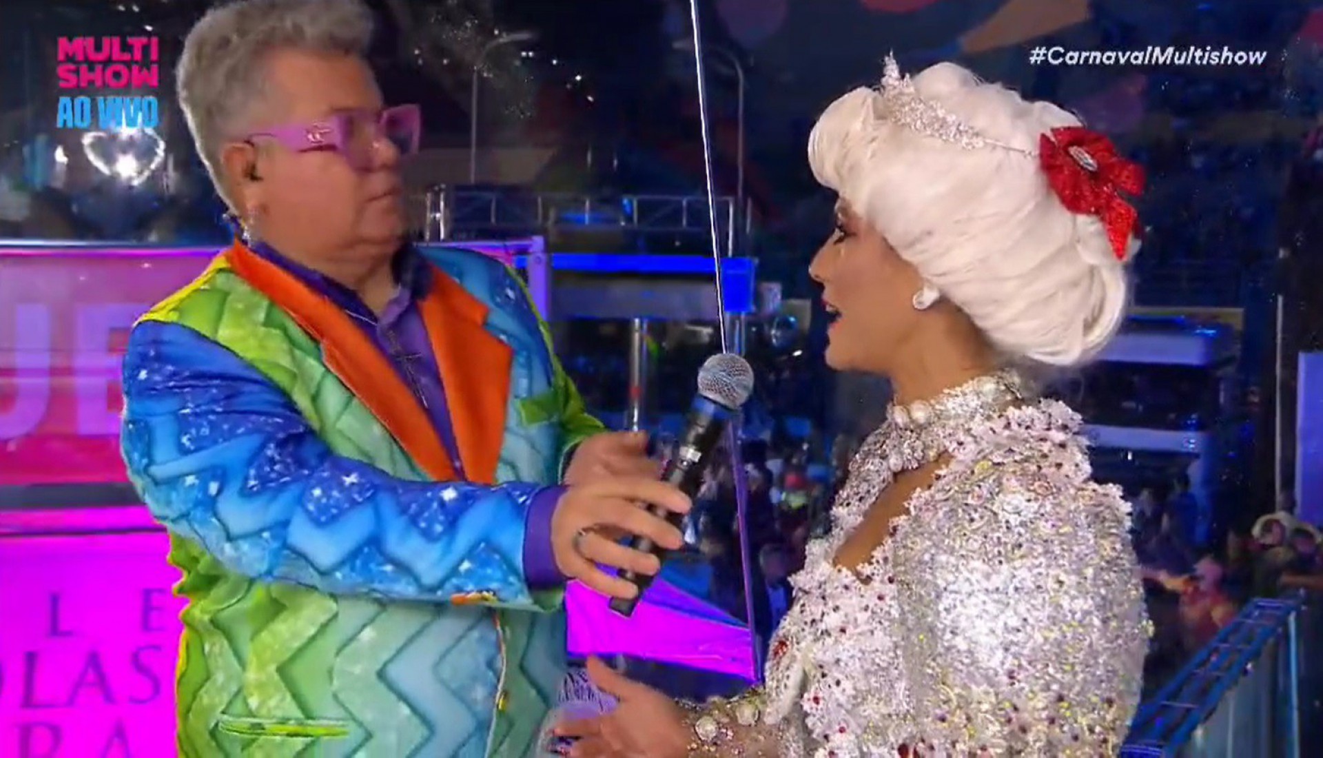 Milton Cunha se surpreende ao ouvir de Marcella Alves que ela se sente negra - Reprodução/ Multishow