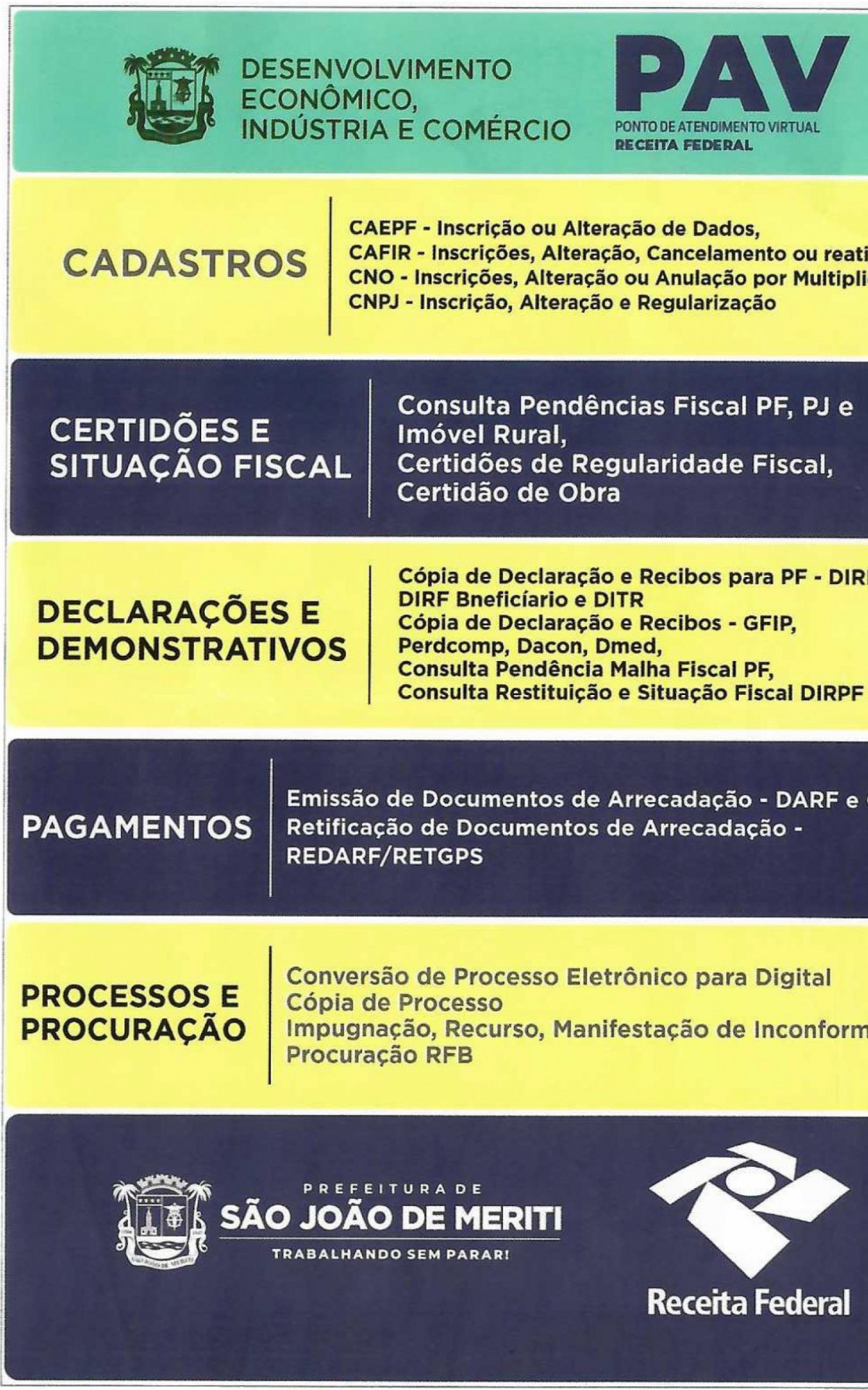 Servi&ccedil;os prestados 