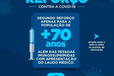 Meriti começa a aplicar 2º dose de reforço contra a covid-19 em idosos com 70 anos ou mais