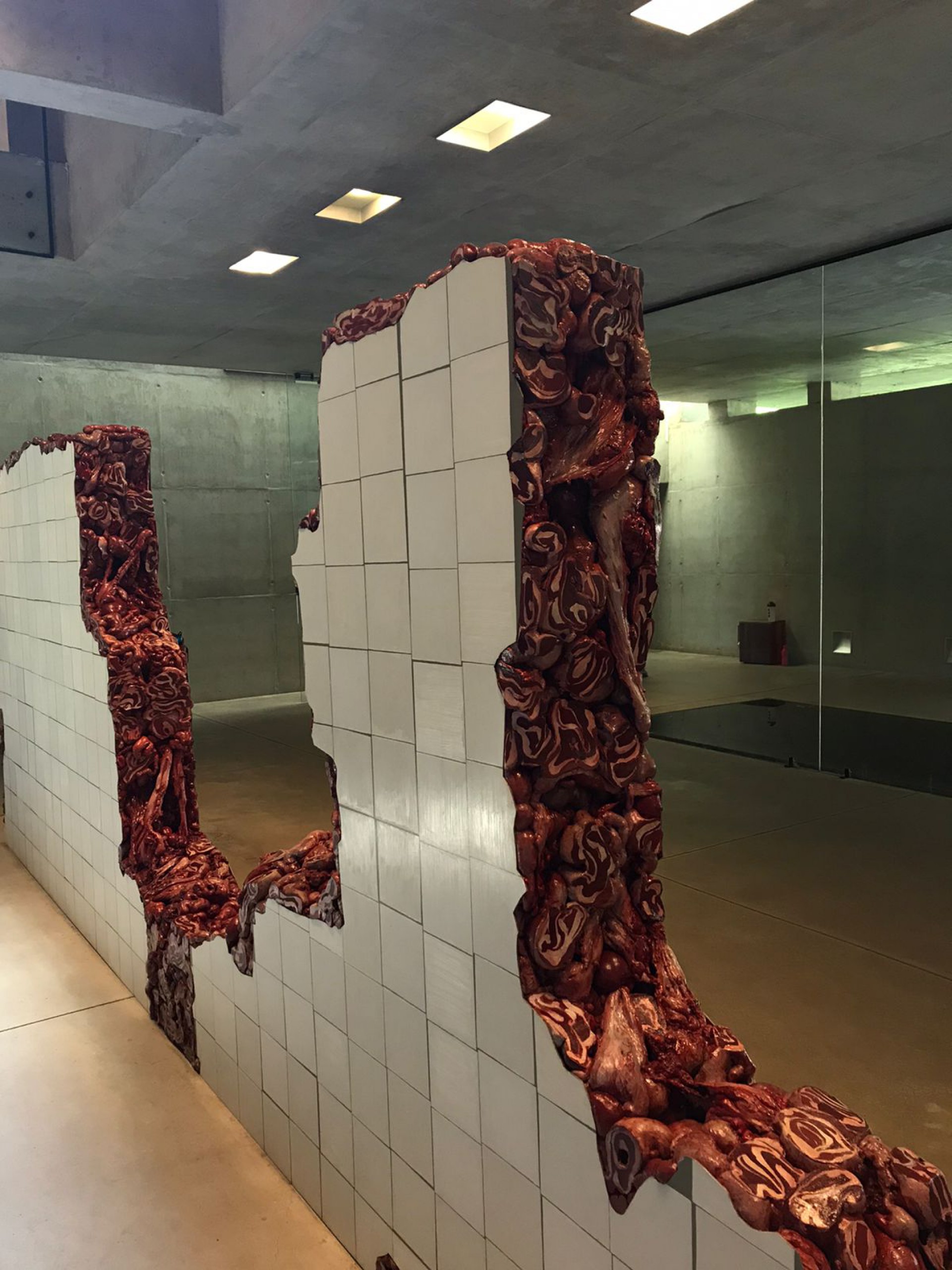 A obra 'Linda do Rosário', da artista plástica Adriana Varejão, foi inspirada nas paredes azulejadas do hotel homônimo que desabou em 2002 no Centro do Rio de Janeiro - Jessyca Damaso / Agência O Dia