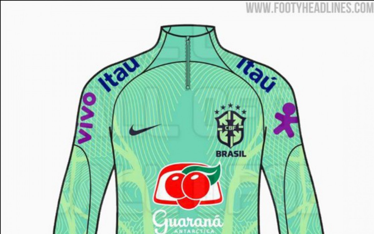 Detalhes do novo casaco de treino da Seleção Brasileira